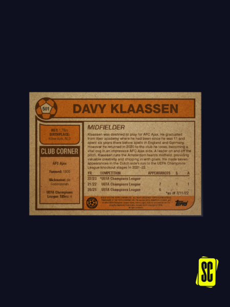 Davy Klaassen - Ajax - Retro