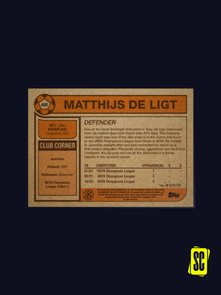 Matthijs de Ligt 486 Juventus-Retro