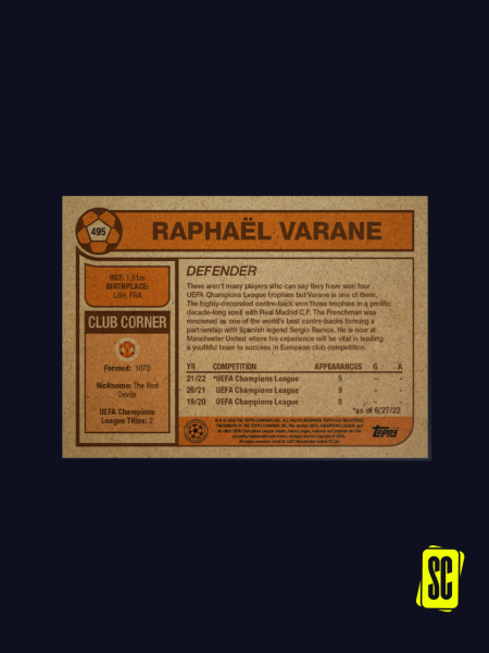 Raphaël Varane - Manchester United - Retro