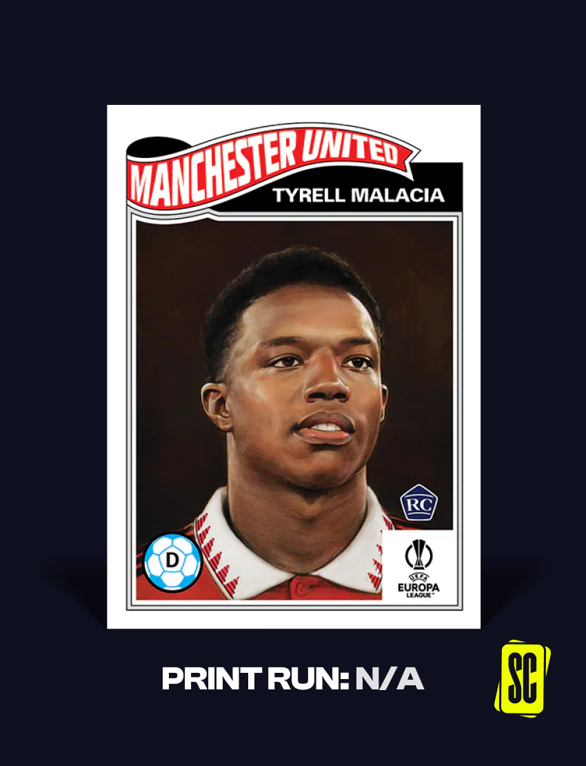 Tyrell Card Model Tyrell Malacia Rookie #544 - Topps UCC Living Set Card - SportyCards