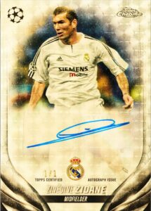 Zinédine Zidane - SuperFractor 1/1 Base Autographs - Topps Chrome UCC 2023/24