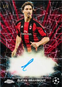 Zlatan Ibrahimović - Black Lazers Autographs Red /5 - Topps Chrome UCC 2023/24