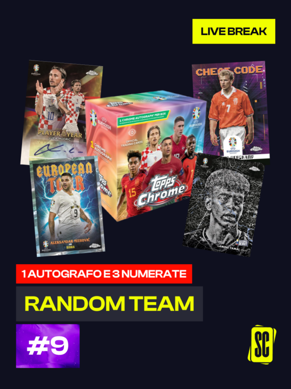 BREAK RANDOM TEAM Topps Chrome UEFA EURO 2024 Hobby Box 9 SportyCards