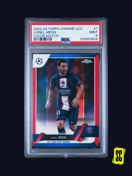 Lionel Messi - Topps Chrome UCC 2022-23 - Color Match 98-99 - PSA 9