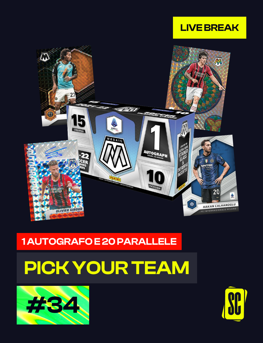 PICK YOUR TEAM: Panini Mosaic Serie A 2021/22 - Hobby Box