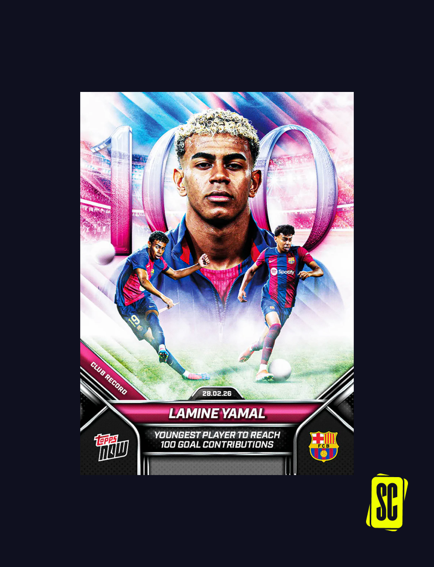 Lamine Yamal Topps Now FC Barcelona 2026 Card 5 SportyCards Lamine Yamal Topps Now FC Barcelona 2026 Card 5 SportyCards